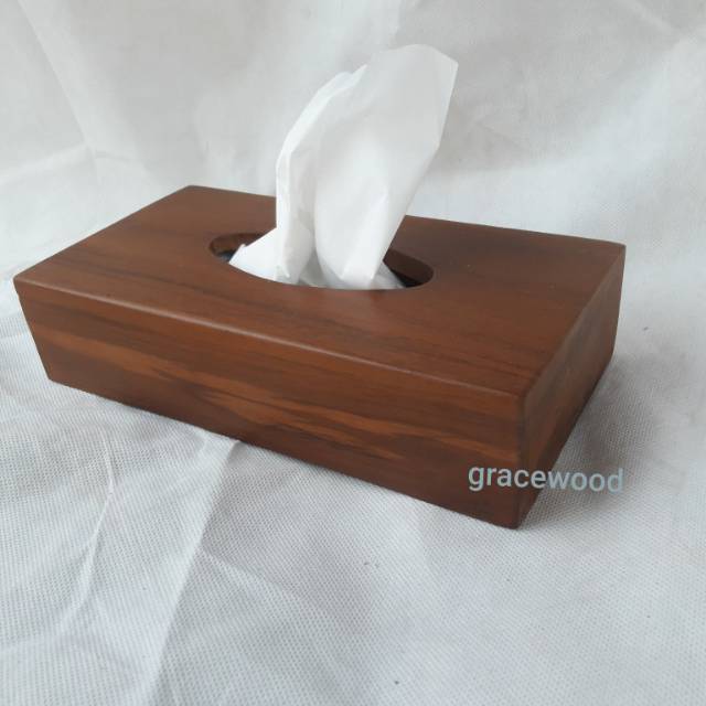 Kotak Tissue kayu Jati