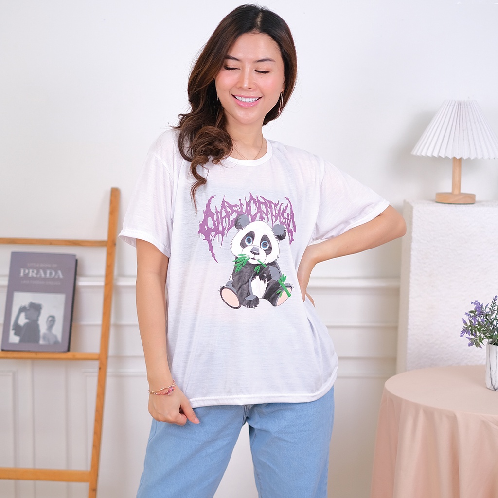 AFI - MC - Kaos Oversize Wanita Panda (LD 106, P 65)