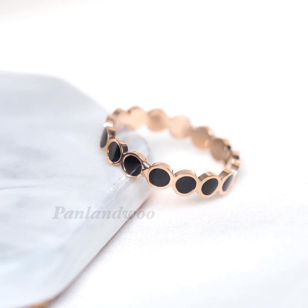 Panlandwoo - Cincin Titanium Wanita Caviar