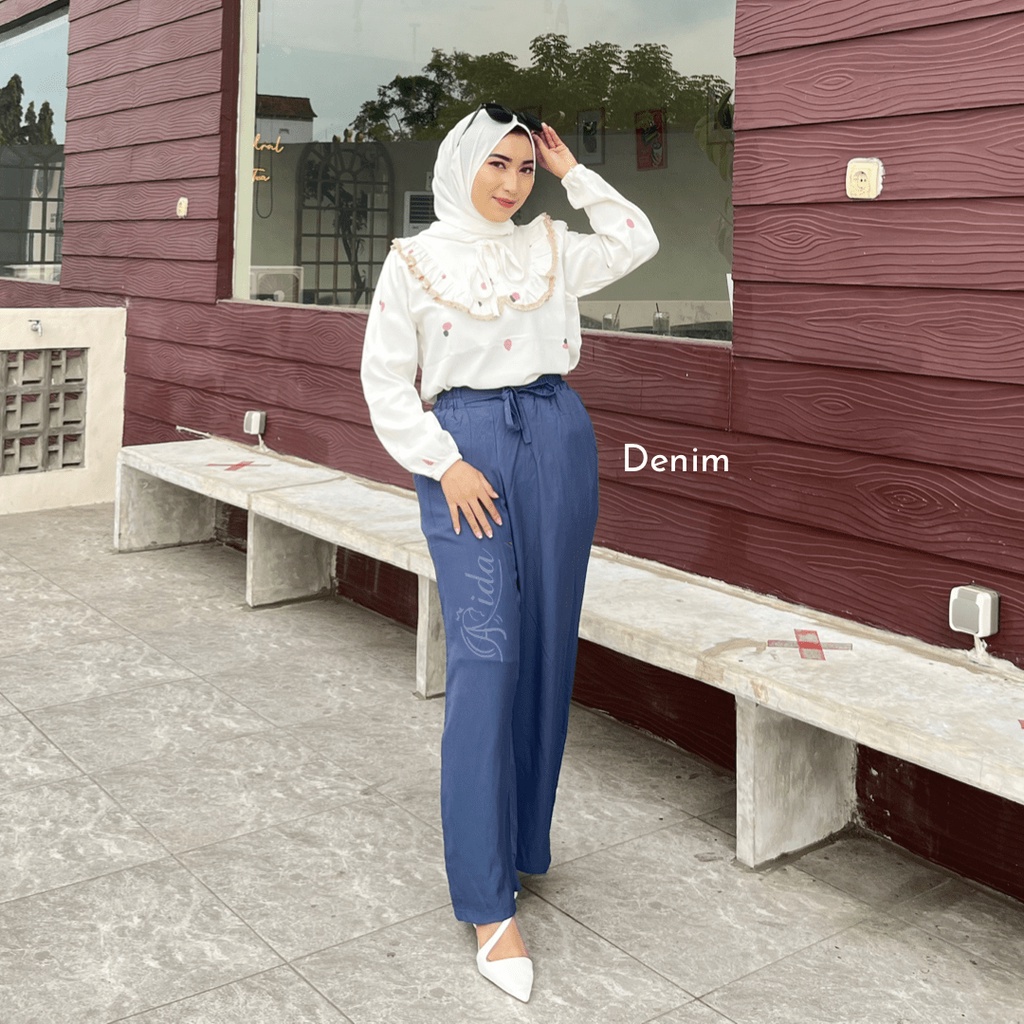 SIENA Celana Kulot Highwaist Rayon Twill Premium Pants