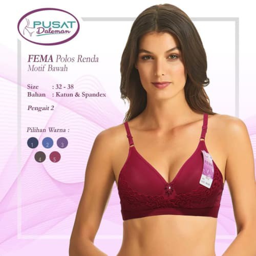 Sale GROSIR BH BRA 1852 FEMA POLOS RENDA MOTIF Limited