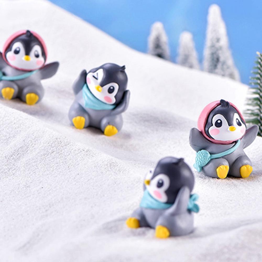 Patung Agustina Animal Fun Little Penguin Patung Kecil Figure Ornamen