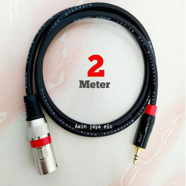 Jack audio 3,5 to xlr canon male / kabel hp ke mixer