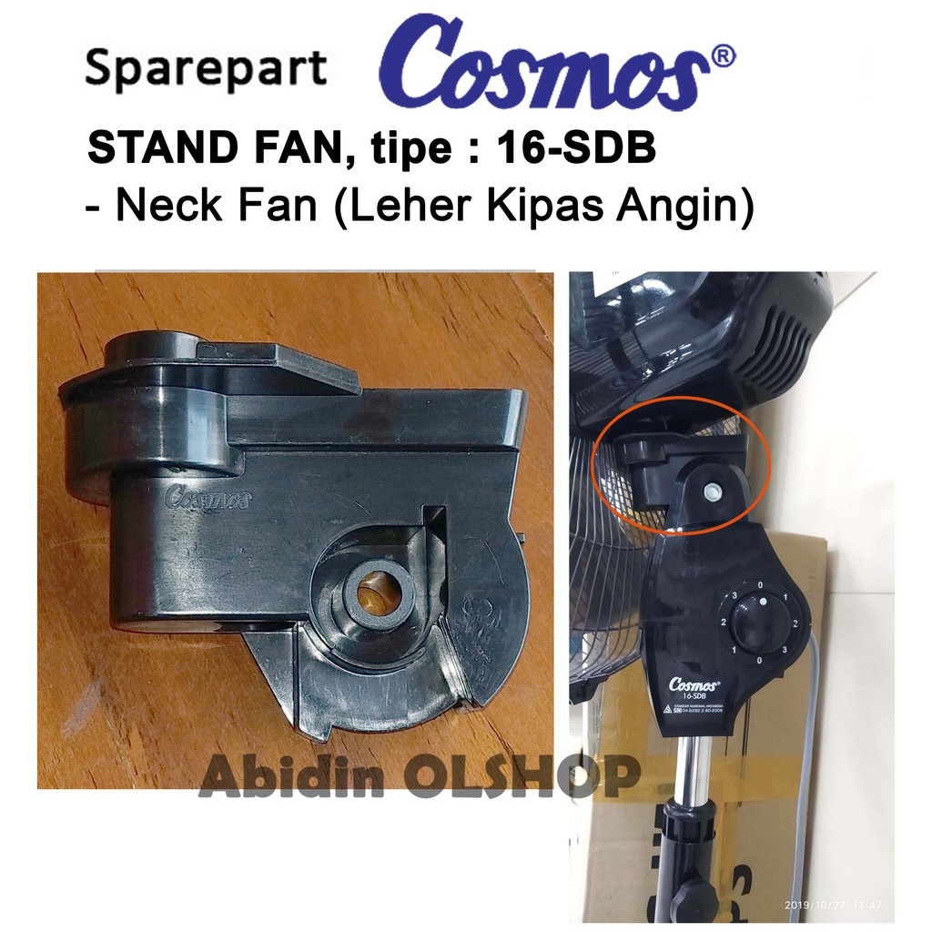 spare part kipas angin cosmos tipe stand fan 16 sdb leher   neck fan