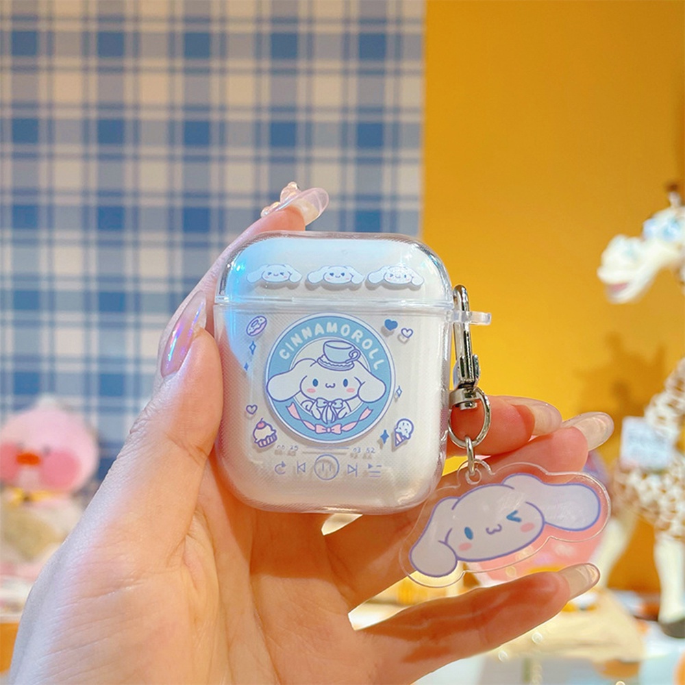 Casing soft Case TPU Transparan Motif Kartun Yugui / My Melody Untuk Airpods 1 / 2 / Pro