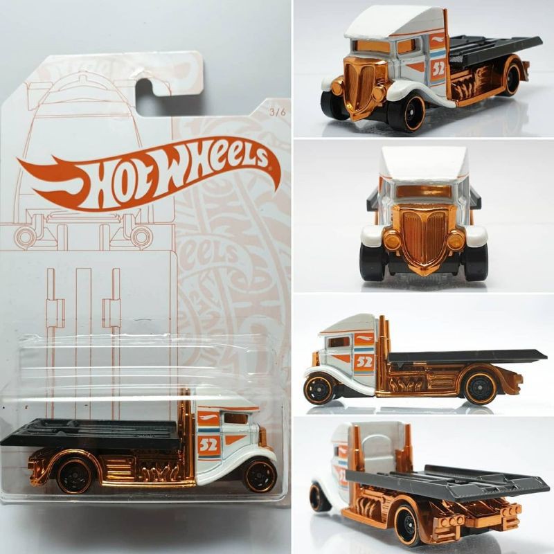 Hot Wheels Truk Pengangkut Fast Bed Hauler Pearl And Chrome 52nd Anniversary