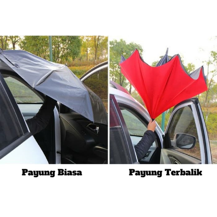 Payung Terbalik Upside Down Umbrella MODEL GAGANG C