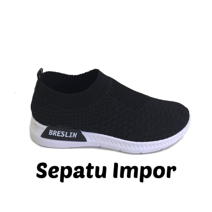 Sepatu Impor BRESLIN Casual Slip On Wanita F5 Hitam