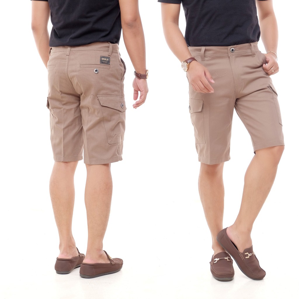 Bralio Denim Celana Pendek Kargo Cargo Outdoor Travelling Pantai Boardshort Chino Chinos Distro Pria