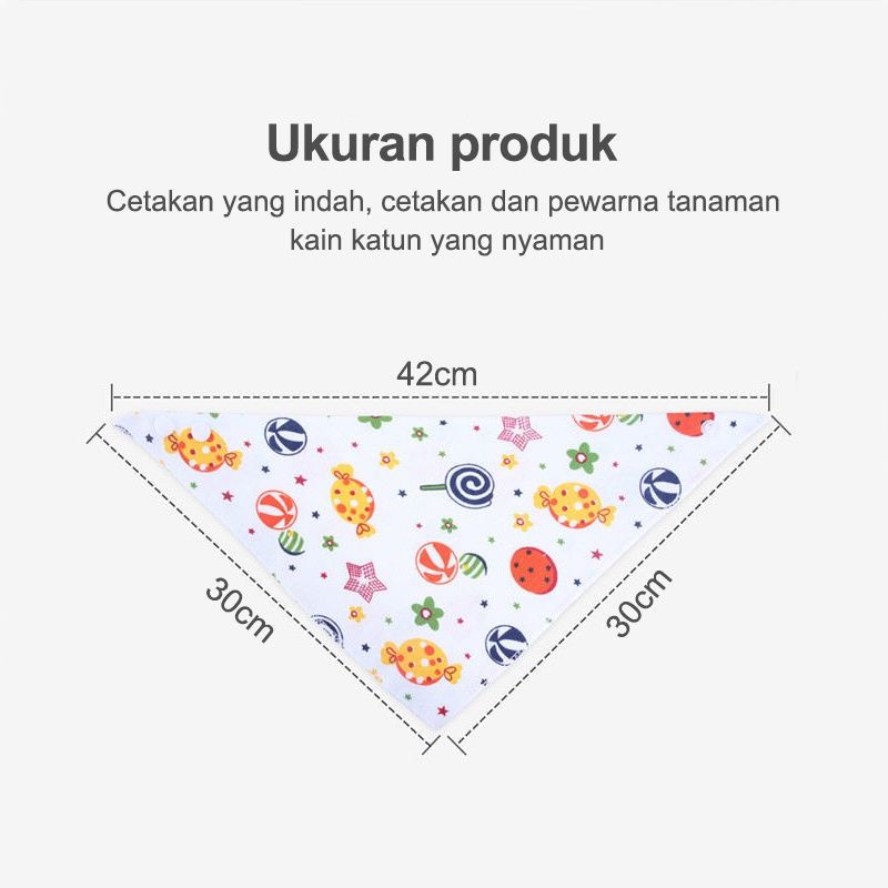 Slabber Segitiga Baby Bib Celemek Handuk Tadah Air Liur Bayi Triangle Bib Apron