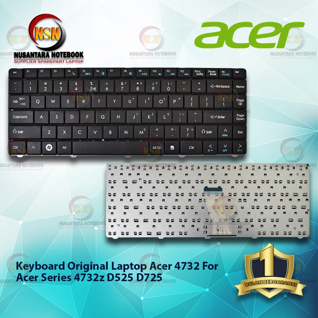 Keyboard Acer 4732 for Laptop Series 4732z D525 D725 Black Hitam