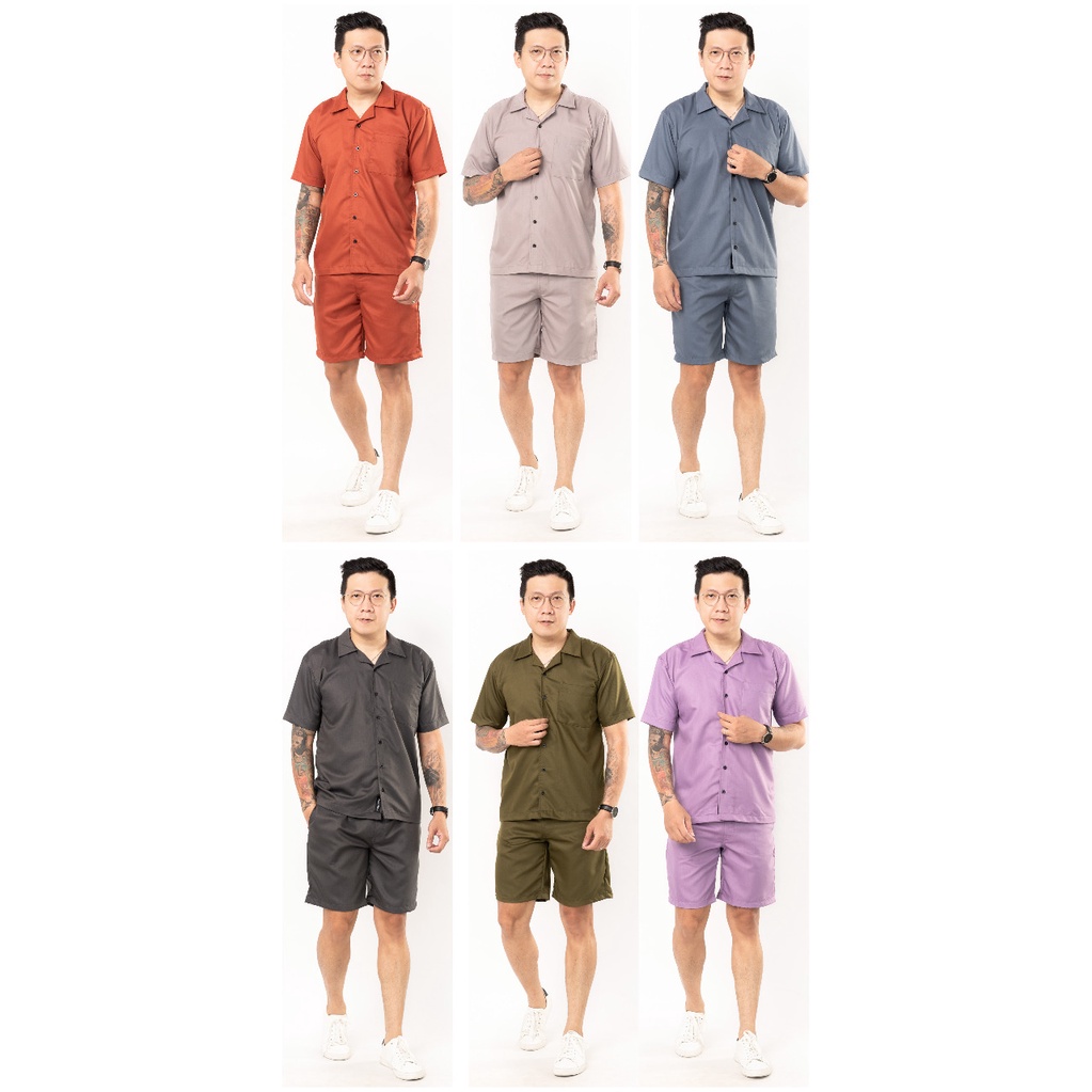 Kemeja floral motif daun/kemeja pria motif basic