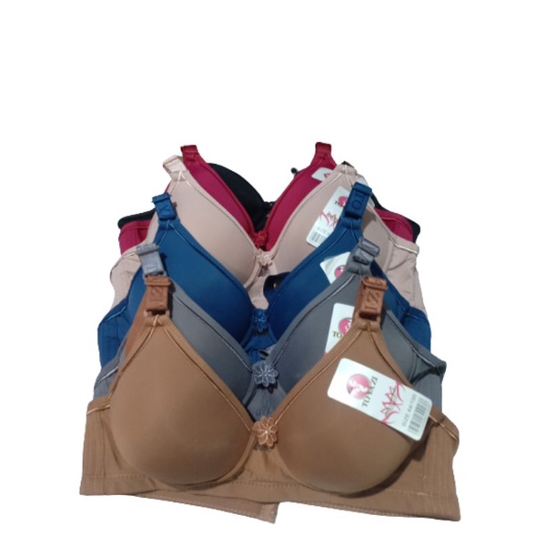 Bh Bra polos toyazi B5 Cup B kait 3 super soft comfidance busa dan bahan MANTUL sekali