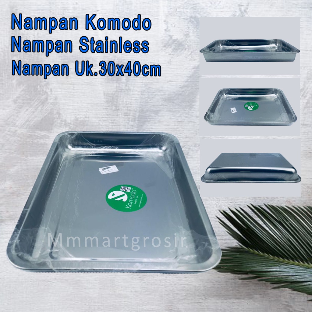 Nampan Komodo / Nampan Stainless / Nampan Serbaguna / Uk.40x30cm