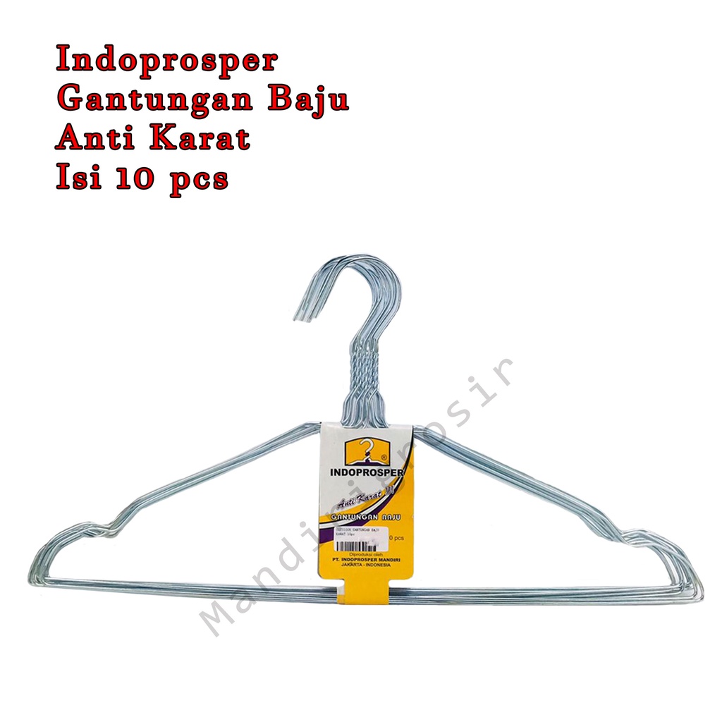 Gantungan Baju * Indoprosper * Anti Karat *  Isi 10 pcs