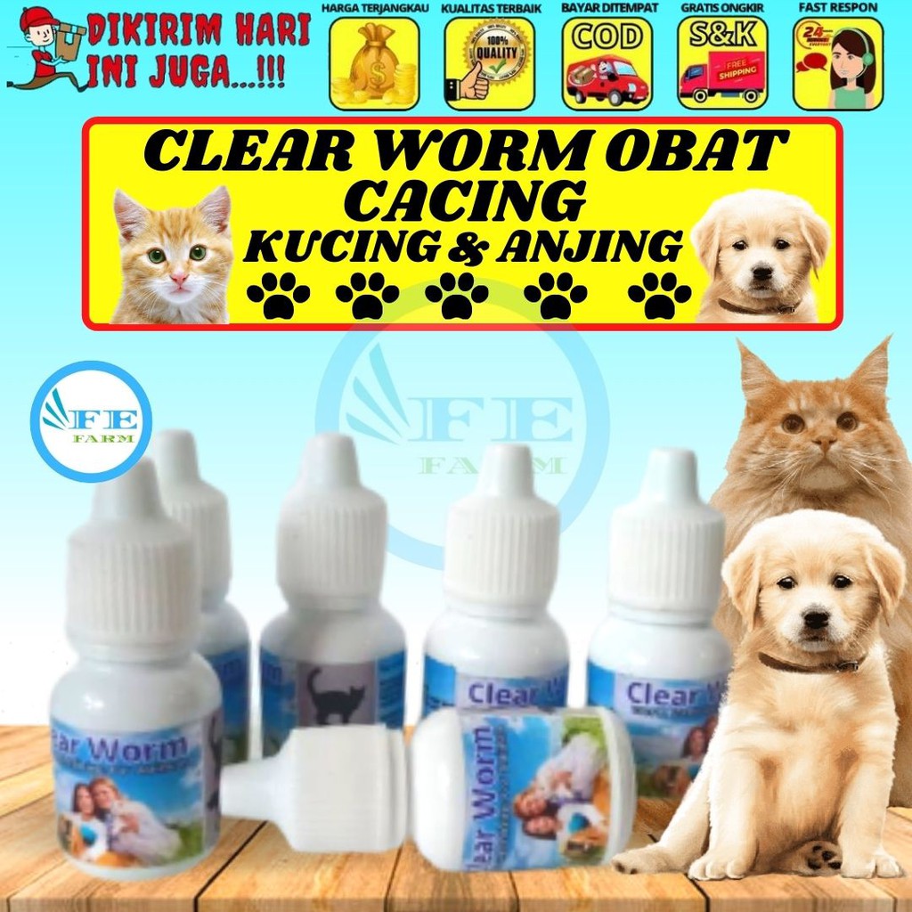 Obat Cacing Kucing Anjing Kelinci Clearworm FEFARM