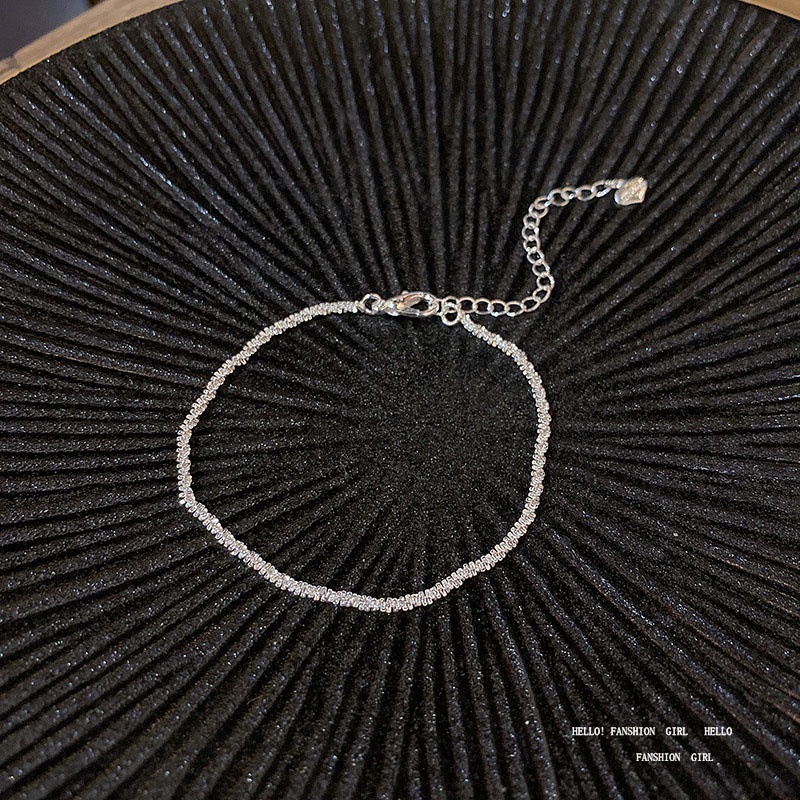 Gelang Tangan Silver Simple Mewah Untuk Wanita