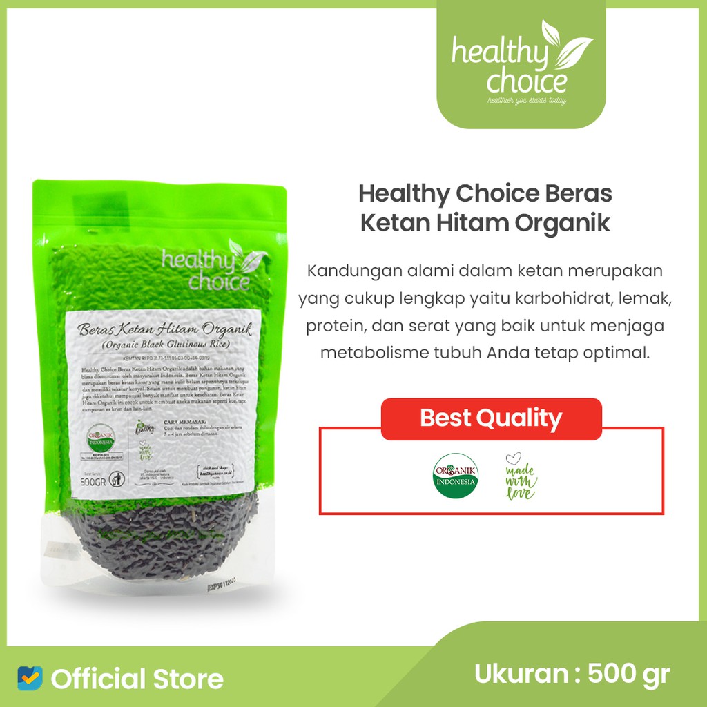 

Healthy Choice Beras Ketan Hitam Organik 500 gr