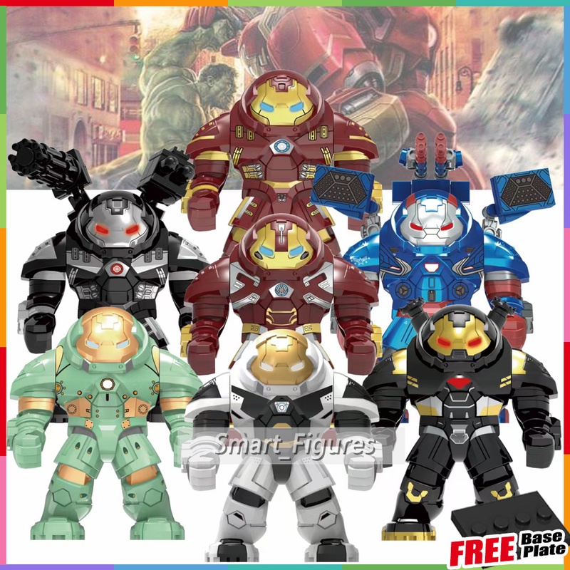 Mainan Action Figure Iron Man Minifigures MK37 MK39 Hulkbuster War Machine Patriot Marvel Untuk Hadiah Anak