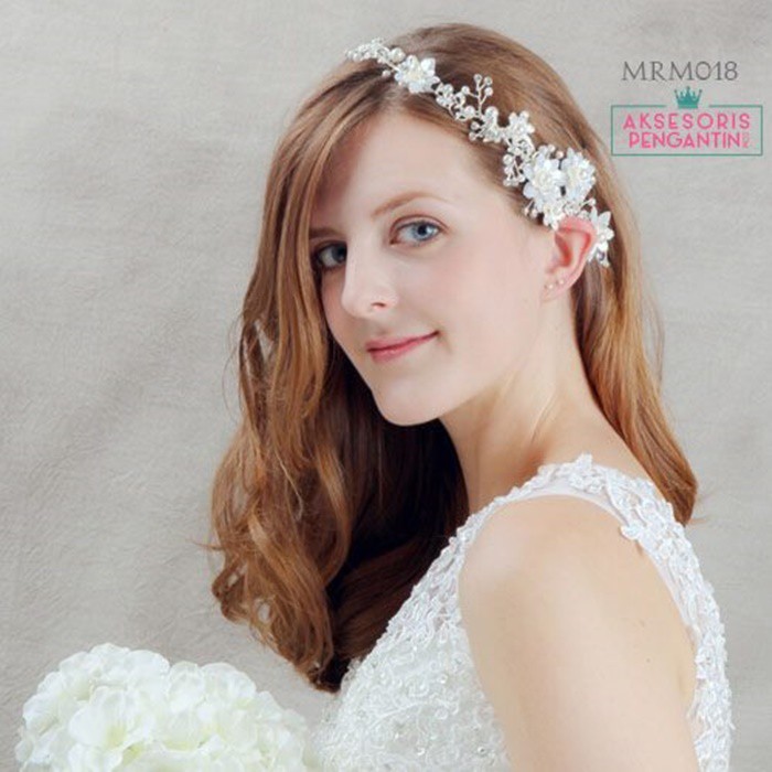 [STOK TERBATAS] HIASAN RAMBUT AKSESORIS PESTA HEADPIECE PENGANTIN BUNGA MRM018