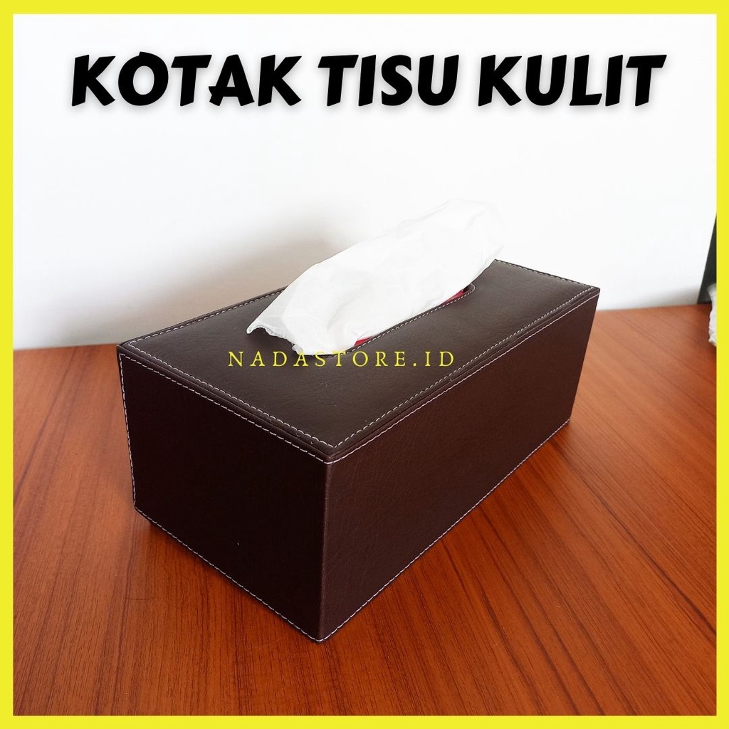 NADASTORE - TEMPAT TISU / KOTAK PENYIMPANAN TISU BAHAN KULIT SIZE 25X13X9 CM