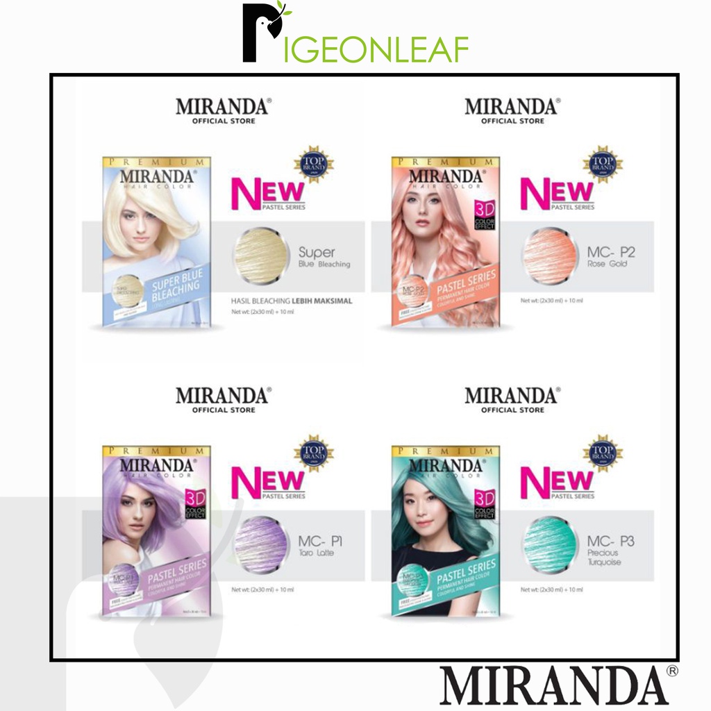 MIRANDA Hair Color Pastel Series - Semir Pewarna Rambut Pastel