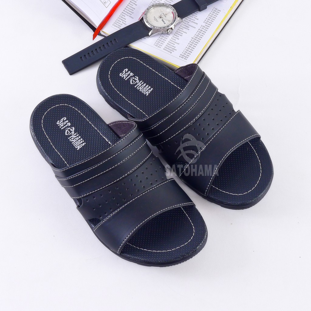 Satohama Sandal Selop Pria Sandal Murah Sandal Pria Dewasa Sandal Kulit Sintetis Sandal kasual