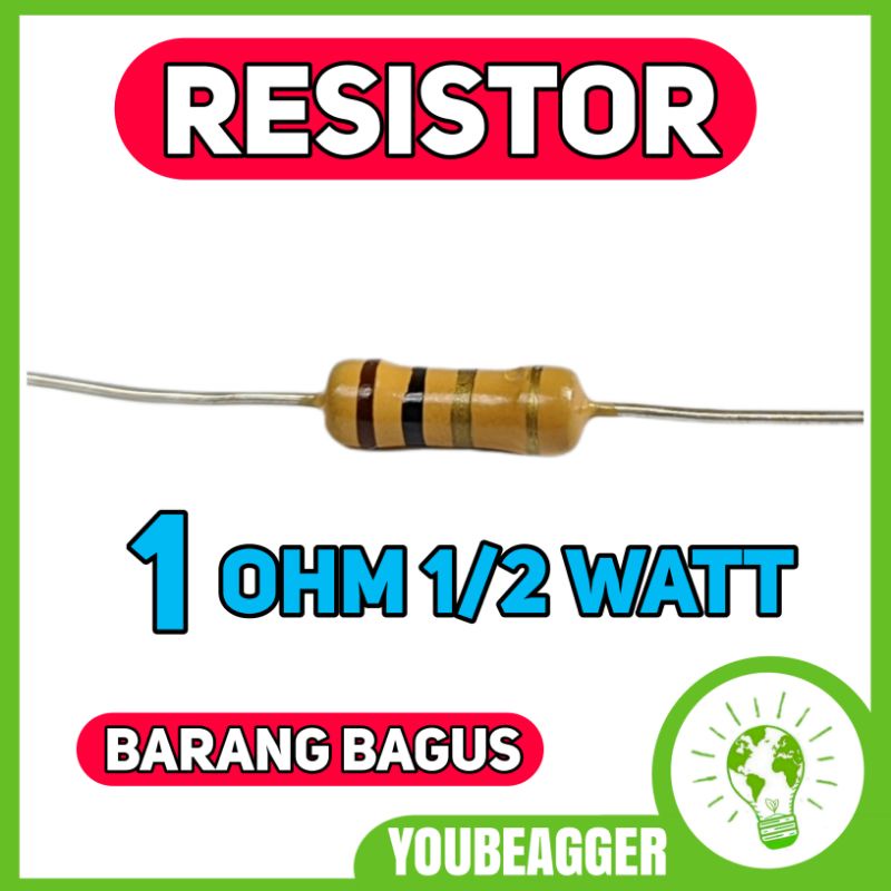Resistor 1 ohm 1/2 watt