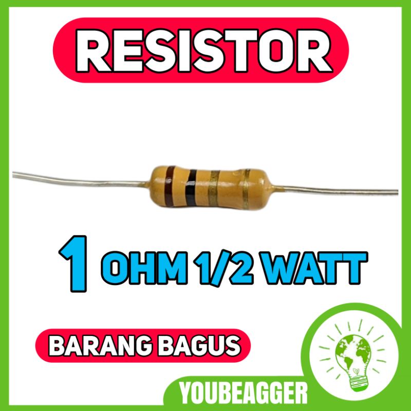 Resistor 1 ohm 1/2 watt