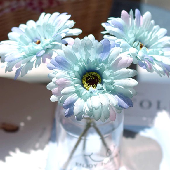 Bunga DAISY Artificial Flower - Dekorasi Pesta Bunga Plastik  - Tanaman Palsu Properti Foto Produk-3