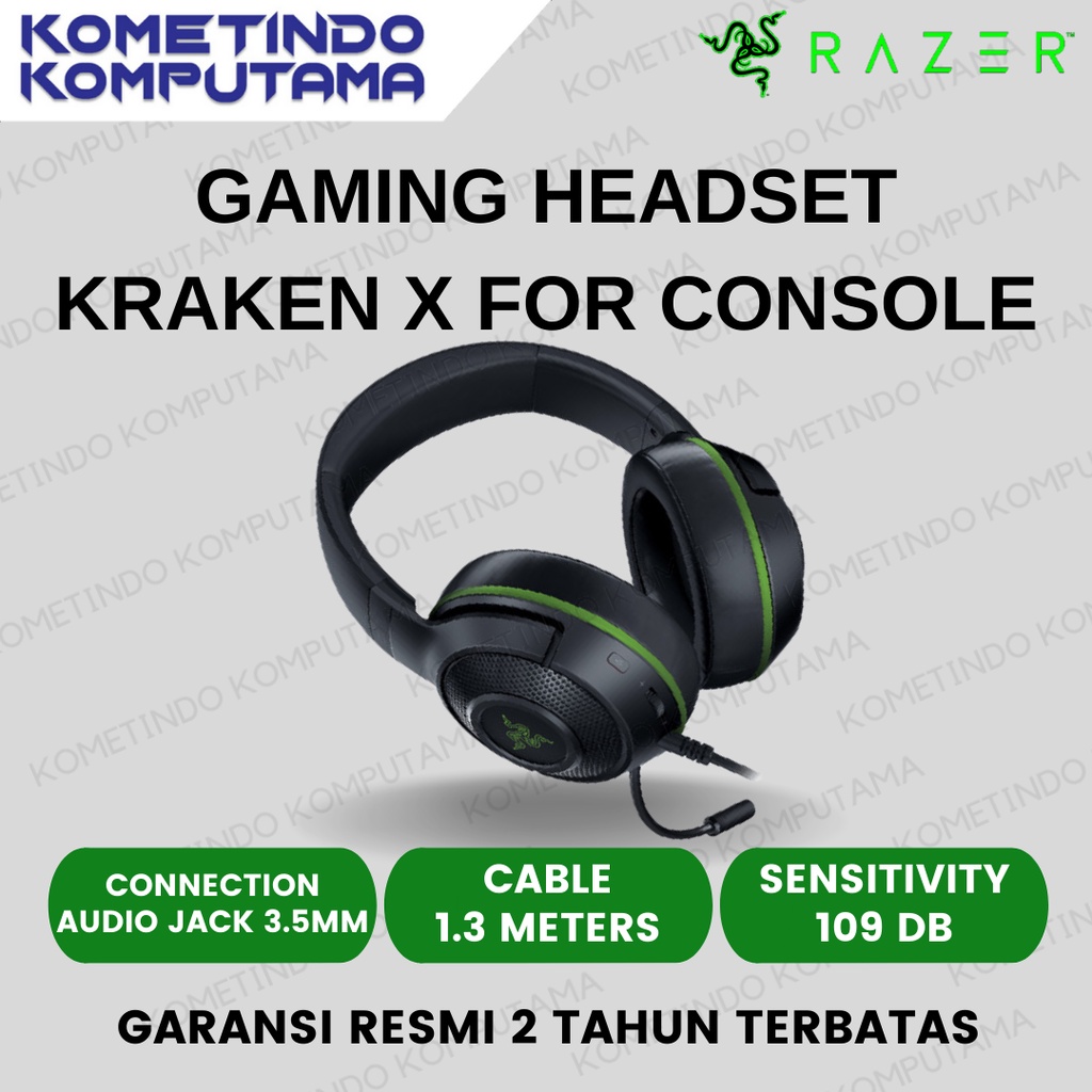 Razer Kraken X For XBOX Green - Console Wired Gaming Headset 100% Original Garansi Resmi