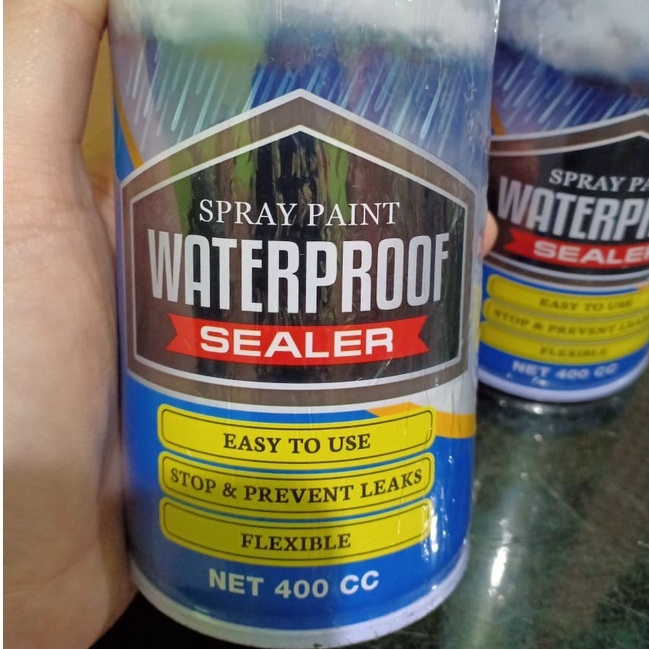 Spray Paint WATERPROOF SEALER Grey RJ London Cat Semprot Pelapis Bocor / Anti Bocor / Atasi Kebocoran Atap Rumah Genteng Tembok Pipa dan Lainnya (400cc)