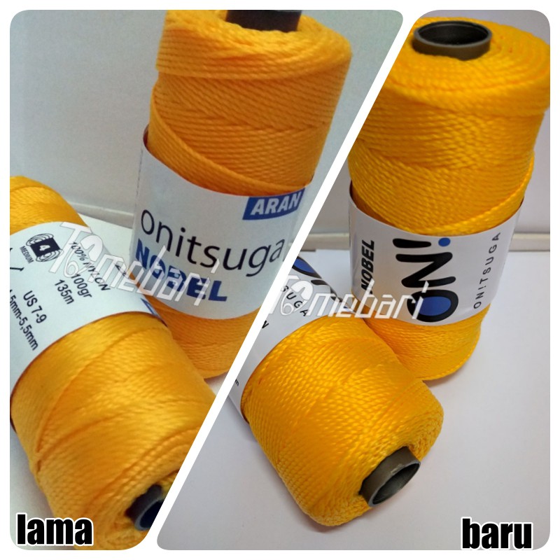 BENANG RAJUT NILON KUNING JERUK NYLON ONITSUGA NOBEL (RFN-132)