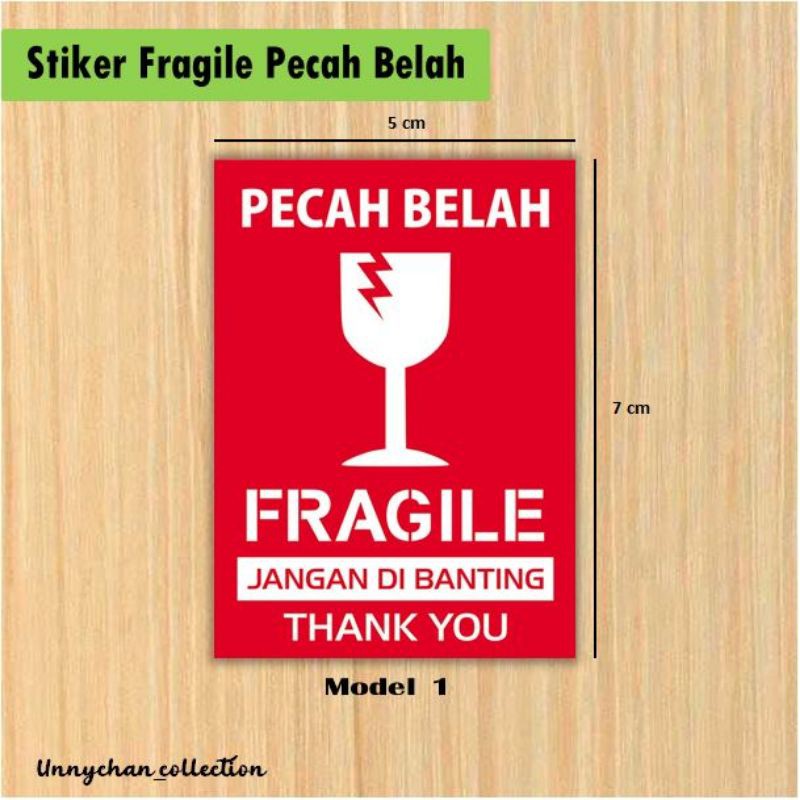 

STIKER FRAGILE/STIKER PECAH BELAH UKURAN 5 X 7 CM