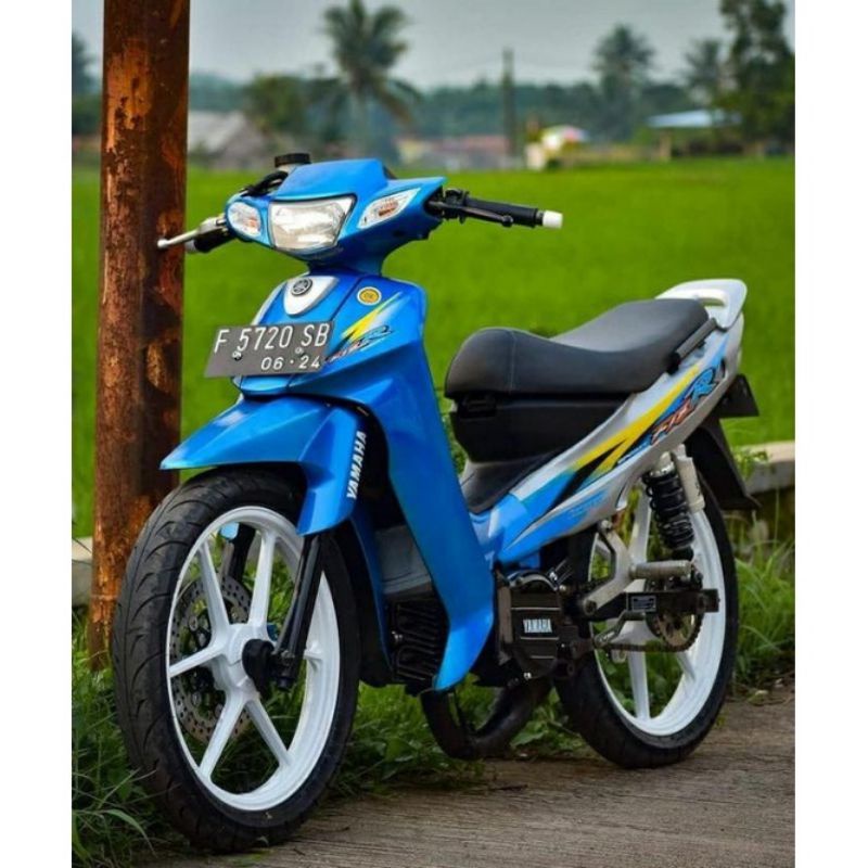 STRIPING STICKER ORI FIZ R LIMITED EDITION FIZR LIMITED EDITION F1Z R LIMITED EDITION BIRU SILVER