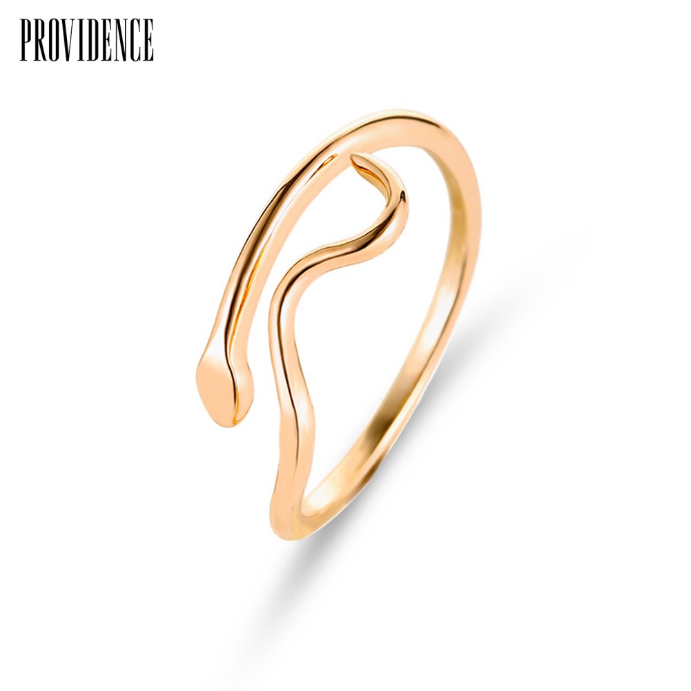 Providence Fashion Adjustable Water Wave Ripple Finger Ring Party Jewewlry Decor