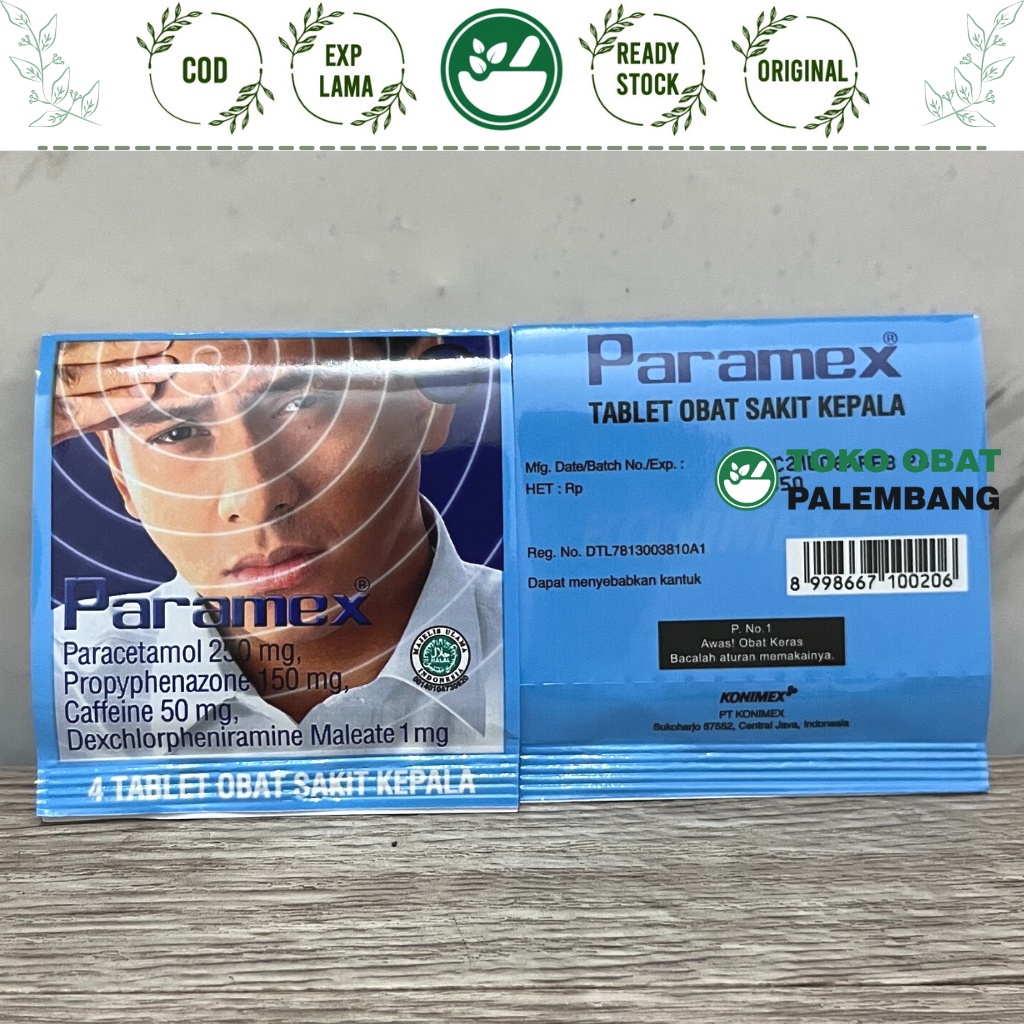 PARAMEX 4 TABLET OBAT SAKIT KEPALA sakit gigi paracematol
