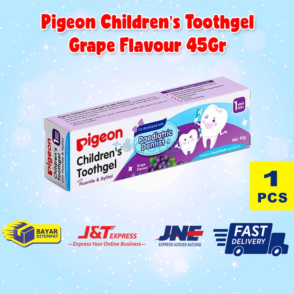 Pigeon Children's Toothgel Grape Flavour 45Gr / Pasta Gigi