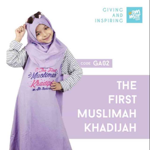 GA02 Gamis Kaos Khadijah by Ammar Kids