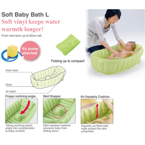 Richell Soft Baby Bath Tub / Perlengkapan Mandi