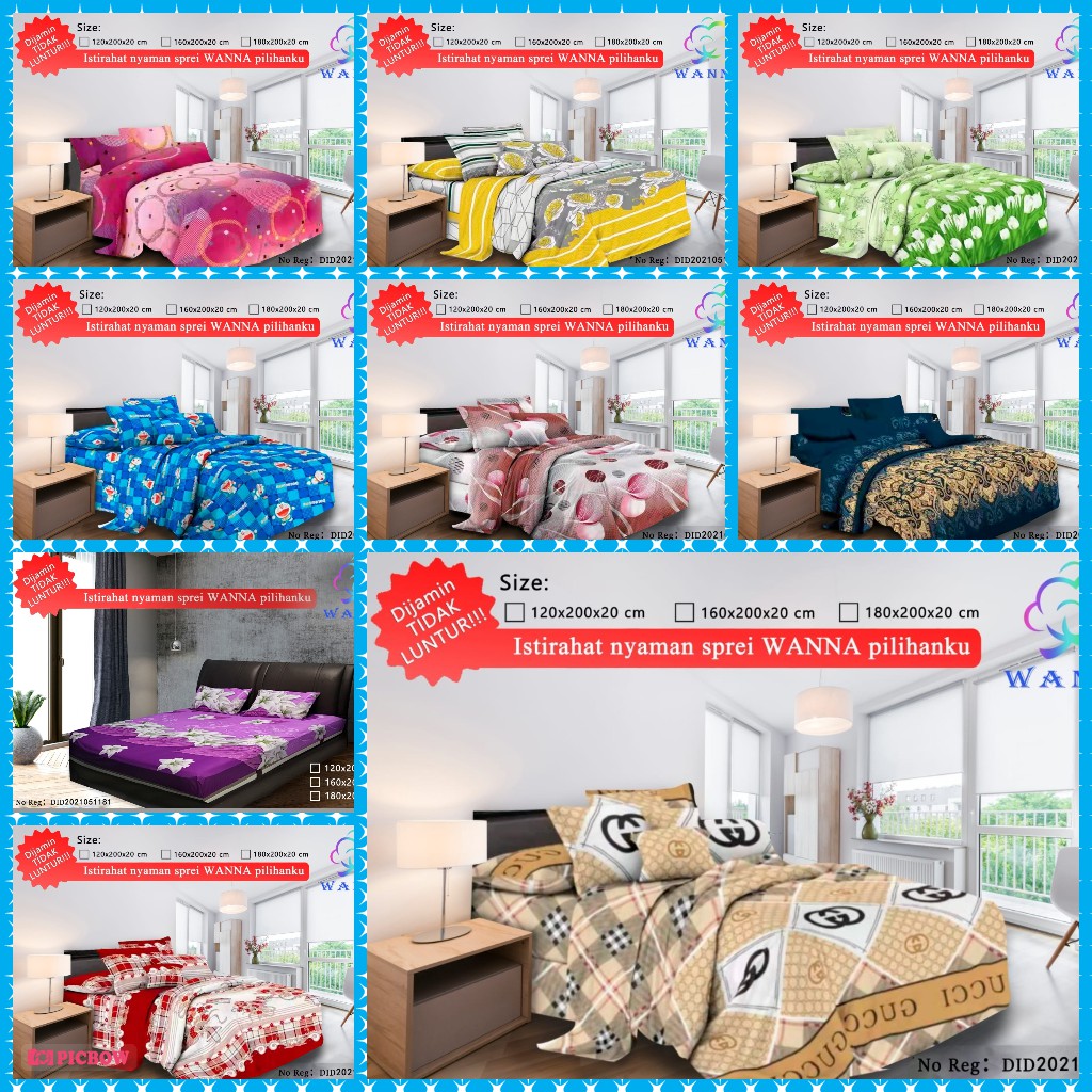 TERBARU Sprei home made !! sprei karakter murah sprei premium !! Sprei homemade murah grosir sprei WANNA Nyaman dan Lembut Kualitas BAGUS BISA COD