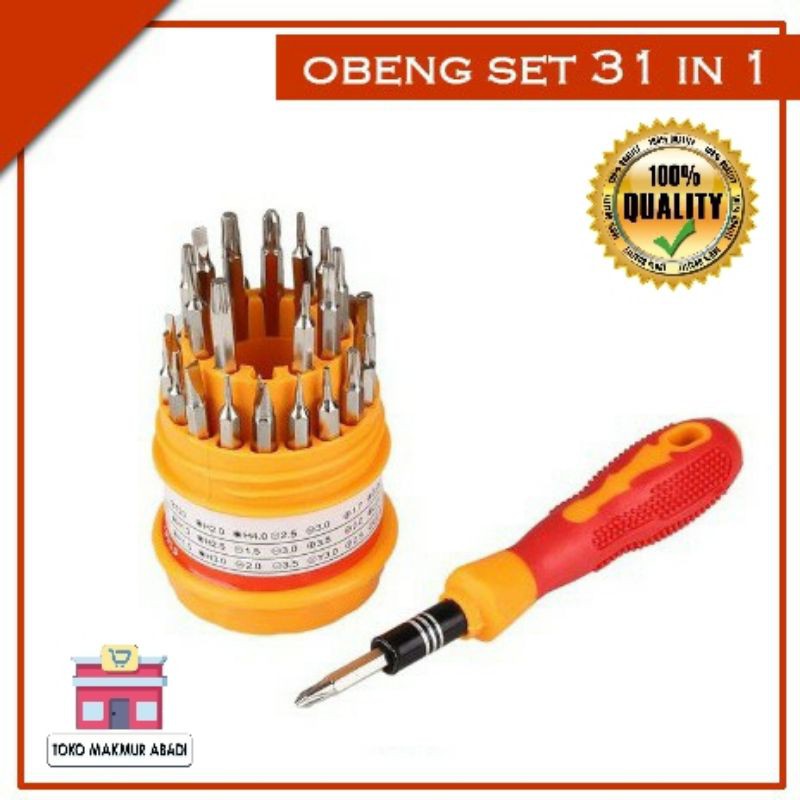 Obeng Set 31 in1 - Obeng Multifungsi - Obeng Serbaguna Hp Tv dll