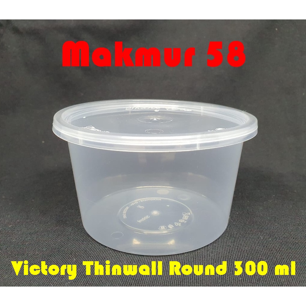 Thinwall Victory Bulat / round 300 ml box plastik / kotak plastik / wadah plastik