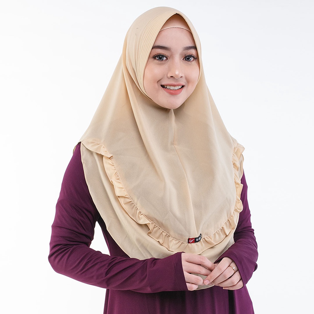 Jilbab Fz Fukayna - Instan Bergo - Diamond Crepe - Jilbab Bergo - Hijab Remaja Modern