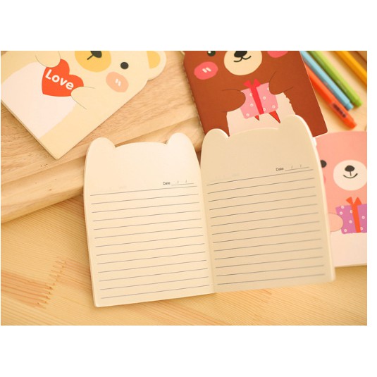 Notebook Mini BERUANG / Notes Mini HEWAN BERUANG / Buku Mini Karakter Kartun Animal BEAR