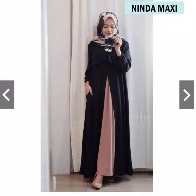 Ninda maxy  baju gamis pakaian wanita dress fashion muslim