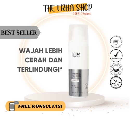 ERHA Truwhite Arbutin & Panthenol Brightening Day Cream 30g - Pelembab Pencerah Wajah - Erha - Erha 