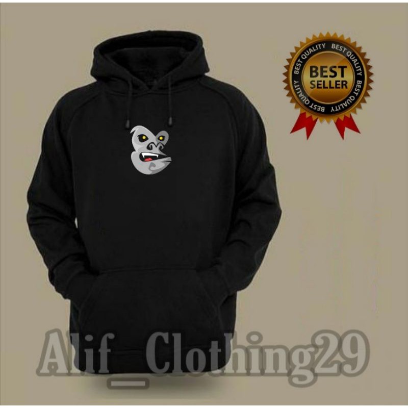 jaket sweater jumper hoodie MONYET bisa custem