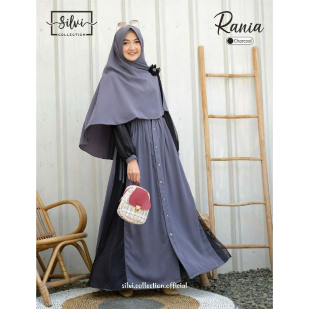 GAMIS RANIA DRESS ONLY &amp; 1 SET KHIMAR || SILVI COLLECTION