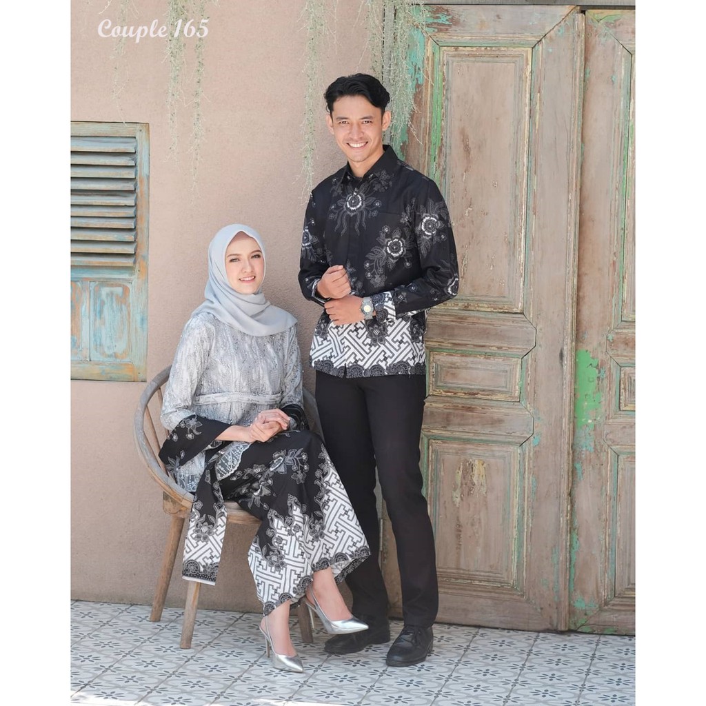 SARIMBIT KEBAYA BRUKLAT COUPLE KEBAYA BRUKAT TILE BATIK HEM PANJANG KATUN